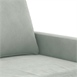 Bowery Hill Contemporary 2-Piece Sofa Set in Light Gray Velvet
