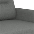 Bowery Hill Contemporary Compact Sofa Set in Dark Grey Polyester