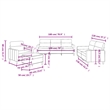 Bowery Hill Contemporary Compact Sofa Set in Dark Grey Polyester