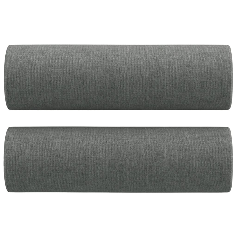 Bowery Hill Rectangular Durable Sofa Set in Dark Gray Fabric
