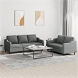 Bowery Hill Contemporary Metal Sofa Set in Dark Grey Polyester