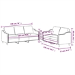 Bowery Hill Contemporary Metal Sofa Set in Dark Grey Polyester