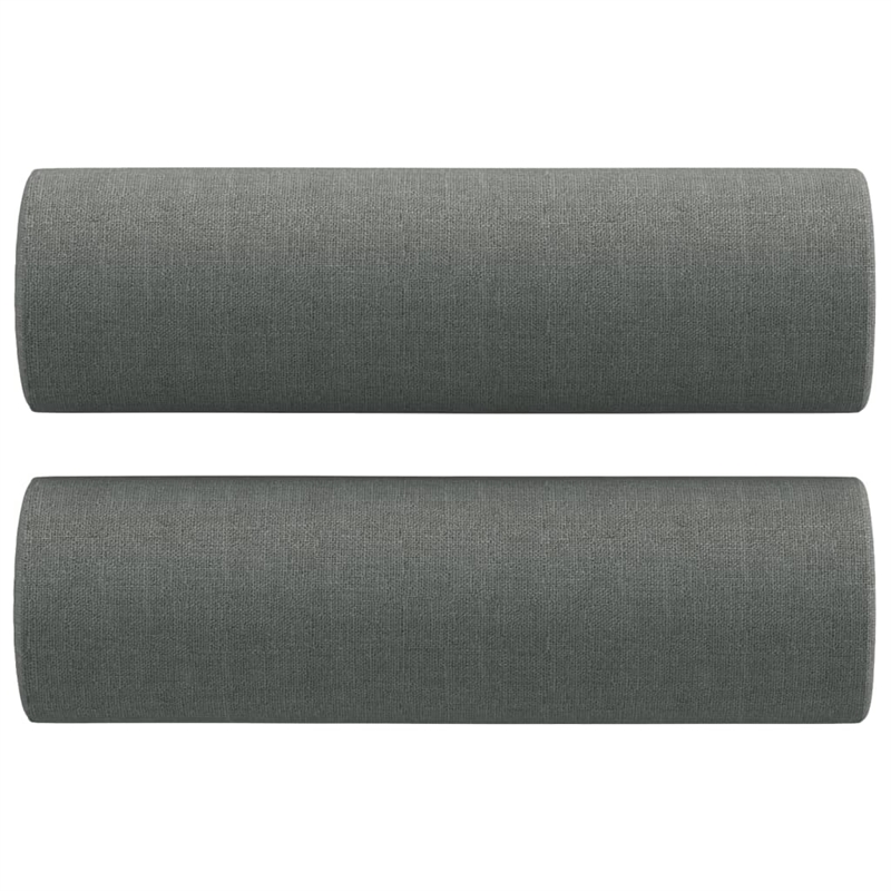 Bowery Hill Contemporary Metal Sofa Set in Dark Grey Polyester Fabric