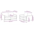 Bowery Hill Contemporary Metal Sofa Set in Light Grey Polyester Velvet