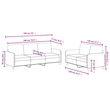 Bowery Hill Contemporary Metal Sofa Set in Light Grey Polyester Velvet
