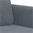 Bowery Hill Contemporary Metal Sofa Set in Dark Grey Polyester Velvet