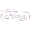 Bowery Hill Contemporary Metal Sofa Set in Black Polyester Velvet