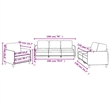 Bowery Hill Contemporary Metal Sofa Set in Black Finish Polyester
