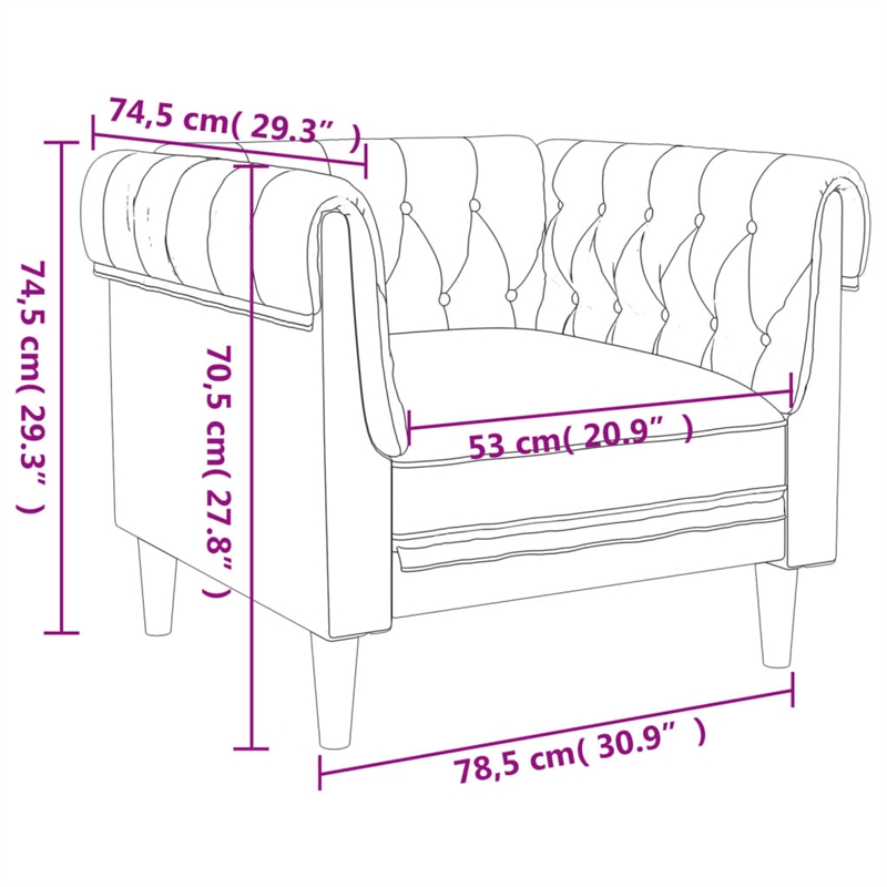 Bowery Hill 3-Seater Rectangular Sofa Set in Brown Polyester