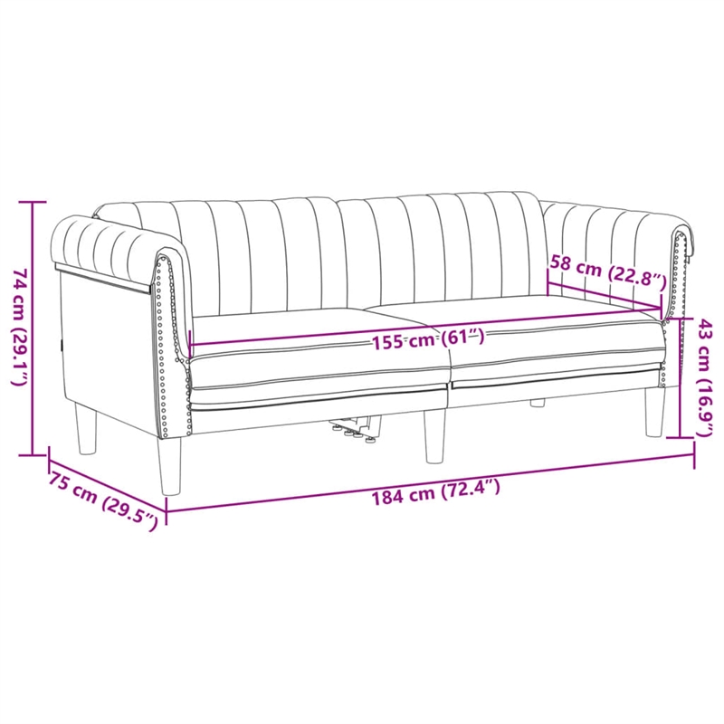 Bowery Hill Contemporary Wooden Medium Sofa Set in Brown Polyester