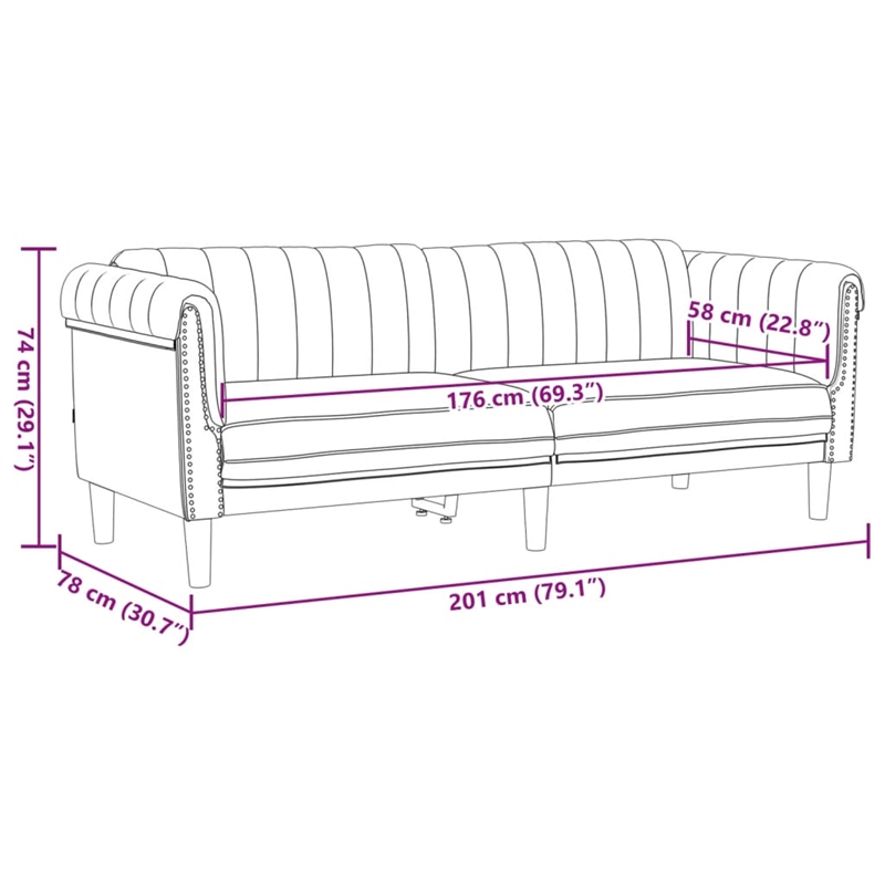 Bowery Hill Contemporary Wooden Medium Sofa Set in Brown Polyester