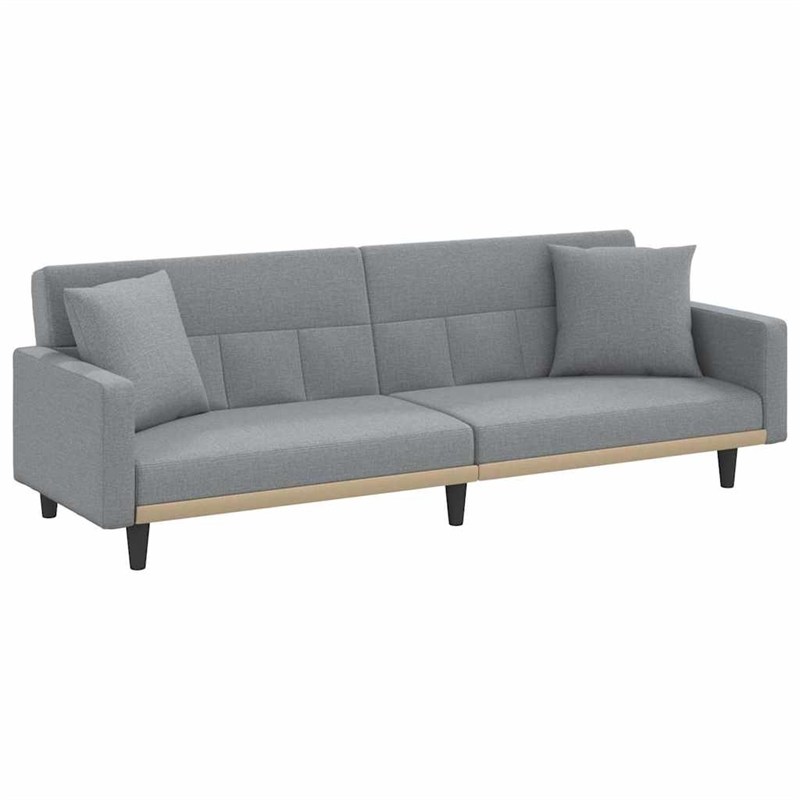 Bowery Hill Contemporary Polyester Sofa Bed in Light Gray Finish