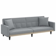 Bowery Hill Contemporary Polyester Sofa Bed in Light Gray Finish