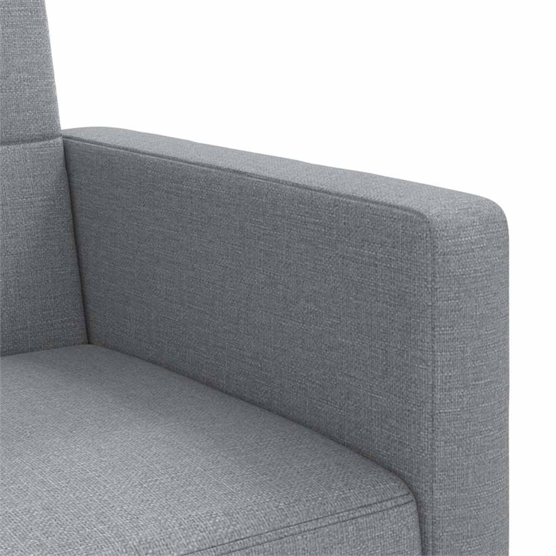 Bowery Hill Contemporary Polyester Sofa Bed in Light Gray Finish
