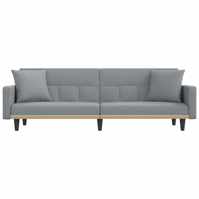 Bowery Hill Contemporary Polyester Sofa Bed in Light Gray Finish