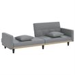 Bowery Hill Contemporary Polyester Sofa Bed in Light Gray Finish
