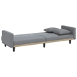 Bowery Hill Contemporary Polyester Sofa Bed in Light Gray Finish