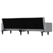 Bowery Hill Contemporary Polyester Sofa Bed in Light Gray Finish
