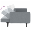 Bowery Hill Contemporary Polyester Sofa Bed in Light Gray Finish