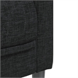 Bowery Hill Contemporary Durable Sofa Set in Black Polyester
