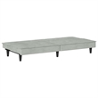 Bowery Hill Contemporary Large Sofa Bed in Light Gray Polyester