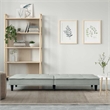 Bowery Hill Contemporary Large Sofa Bed in Light Gray Polyester