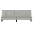 Bowery Hill Contemporary Large Sofa Bed in Light Gray Polyester