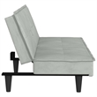Bowery Hill Contemporary Large Sofa Bed in Light Gray Polyester