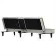 Bowery Hill Contemporary Large Sofa Bed in Light Gray Polyester