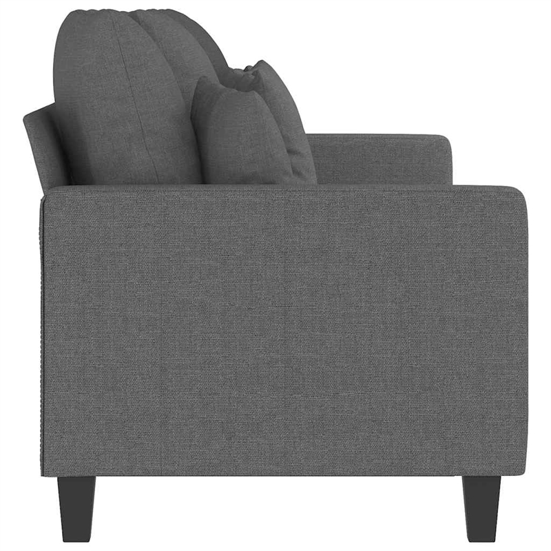 Bowery Hill Contemporary 3-Seater Sofa in Dark Gray Finish Fabric