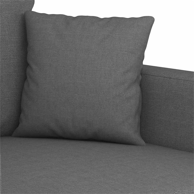 Bowery Hill Contemporary 3-Seater Sofa in Dark Gray Finish Fabric