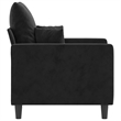 Bowery Hill Contemporary Single Sofa Chair in Black Polyester Velvet