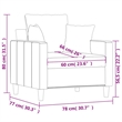 Bowery Hill Contemporary Single Sofa Chair in Black Polyester Velvet