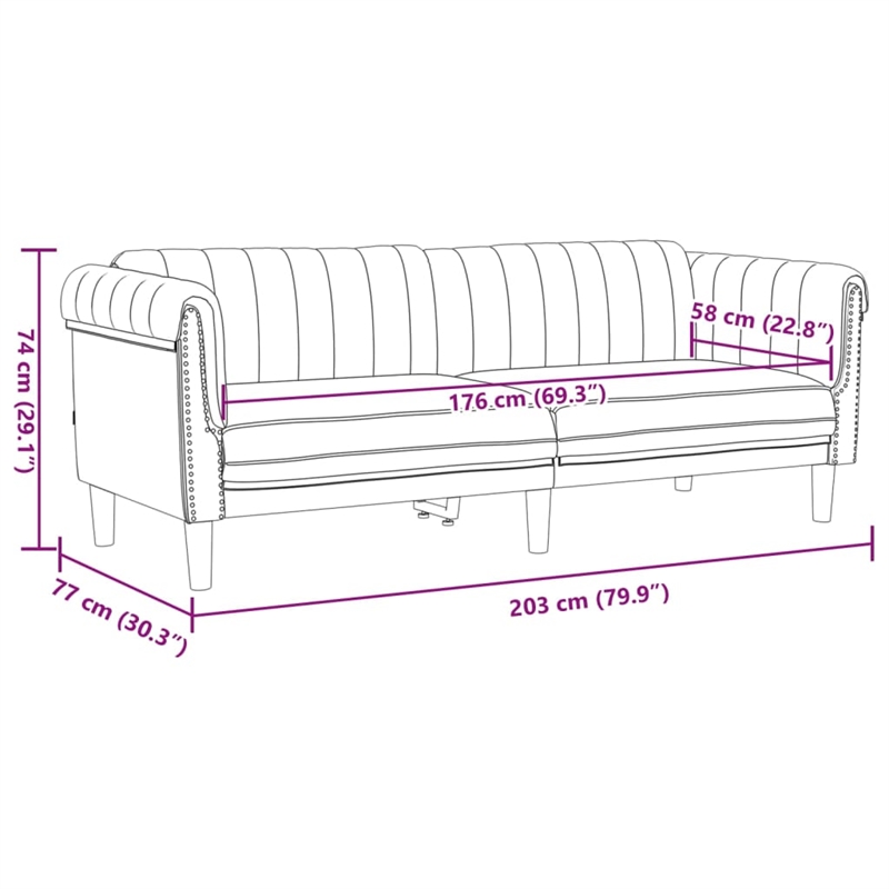 Bowery Hill Contemporary Wooden Sofa Set in Brown Finish Polyester