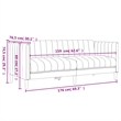 Bowery Hill Solid Wood Medium Sofa Set in Dark Grey Polyester