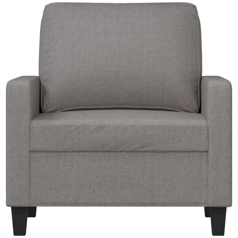 Bowery Hill Single Single Sofa Chair in Light Grey Polyester