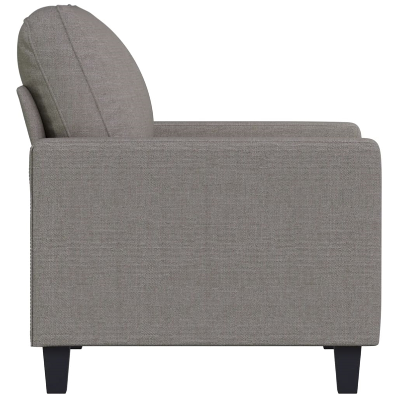 Bowery Hill Single Single Sofa Chair in Light Grey Polyester