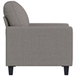 Bowery Hill Single Single Sofa Chair in Light Grey Polyester