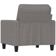 Bowery Hill Single Single Sofa Chair in Light Grey Polyester