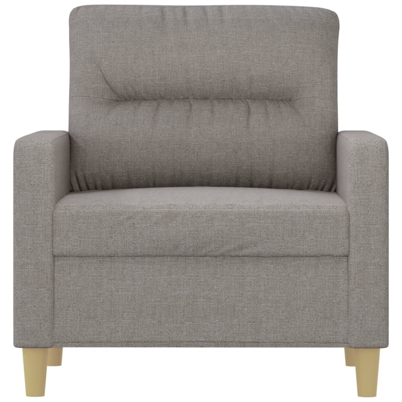 Bowery Hill Contemporary Single Sofa Chair in Light Gray Polyester
