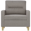 Bowery Hill Contemporary Single Sofa Chair in Light Gray Polyester