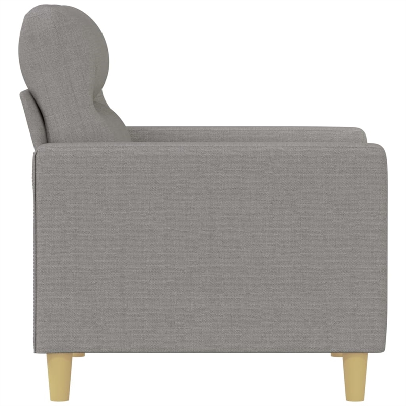 Bowery Hill Contemporary Single Sofa Chair in Light Gray Polyester