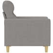 Bowery Hill Contemporary Single Sofa Chair in Light Gray Polyester