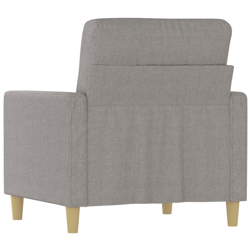 Bowery Hill Contemporary Single Sofa Chair in Light Gray Polyester
