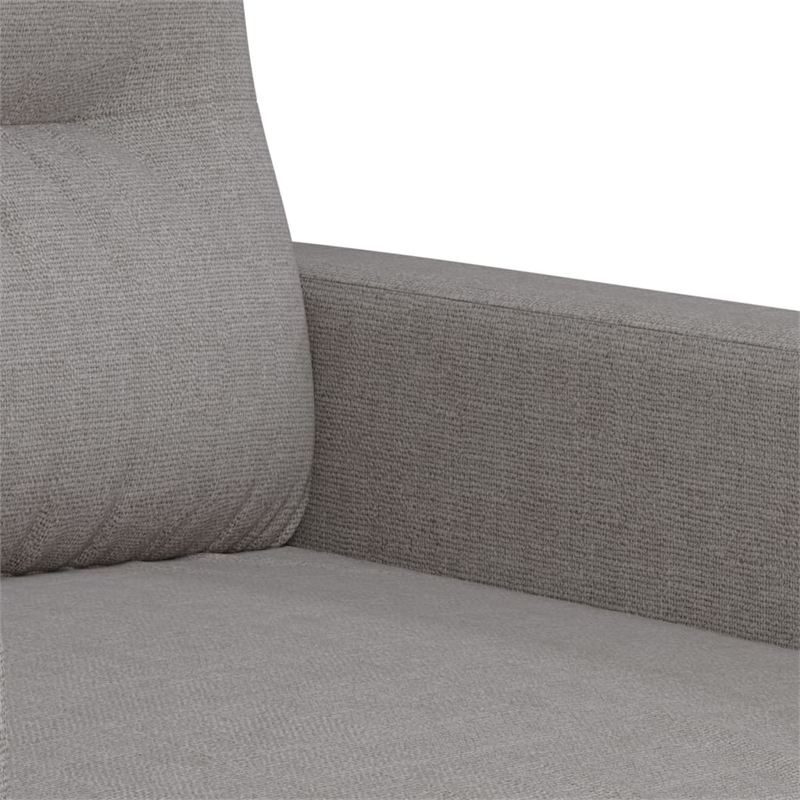 Bowery Hill Contemporary Single Sofa Chair in Light Gray Polyester