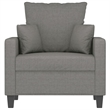 Bowery Hill Contemporary Single Sofa Chair in Dark Gray Polyester