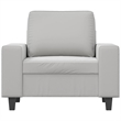 Bowery Hill Contemporary Single Sofa Chair in Light Gray Microfiber