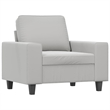 Bowery Hill Contemporary Single Sofa Chair in Light Gray Microfiber