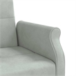 Bowery Hill Contemporary Sofa Bed in Light Gray Polyester Velvet