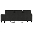 Bowery Hill Contemporary Metal 3-Seater Sofa Black Polyester